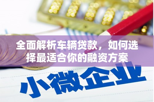 鹤城全面解析车辆贷款，如何选择最适合你的融资方案